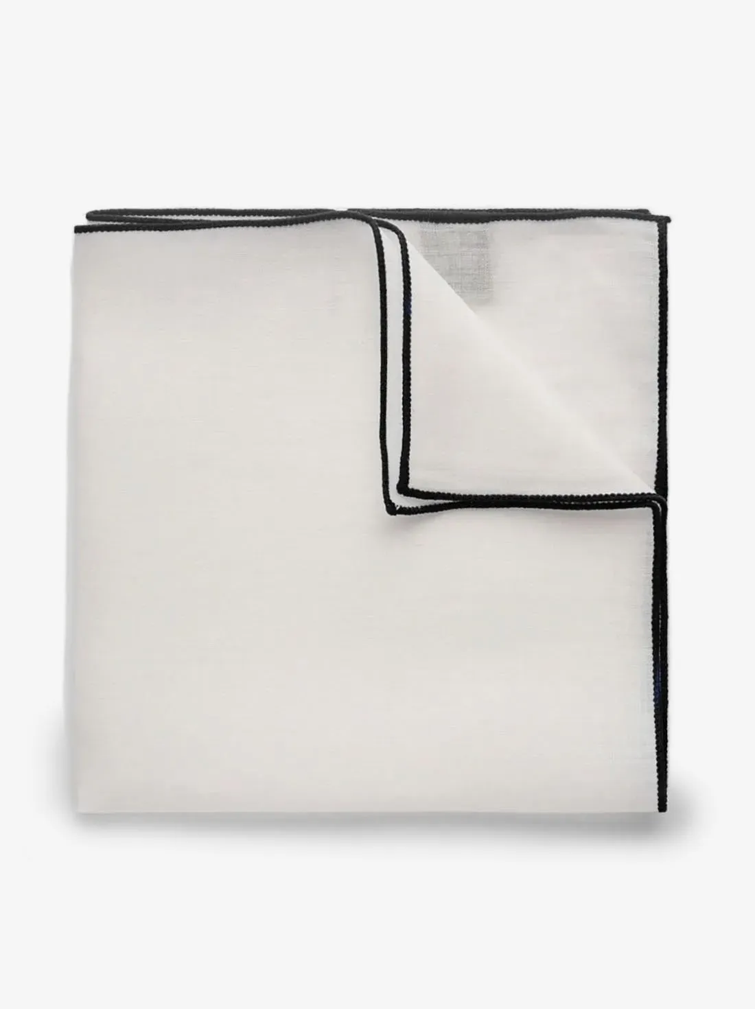 Black & White Pocket Square Linen