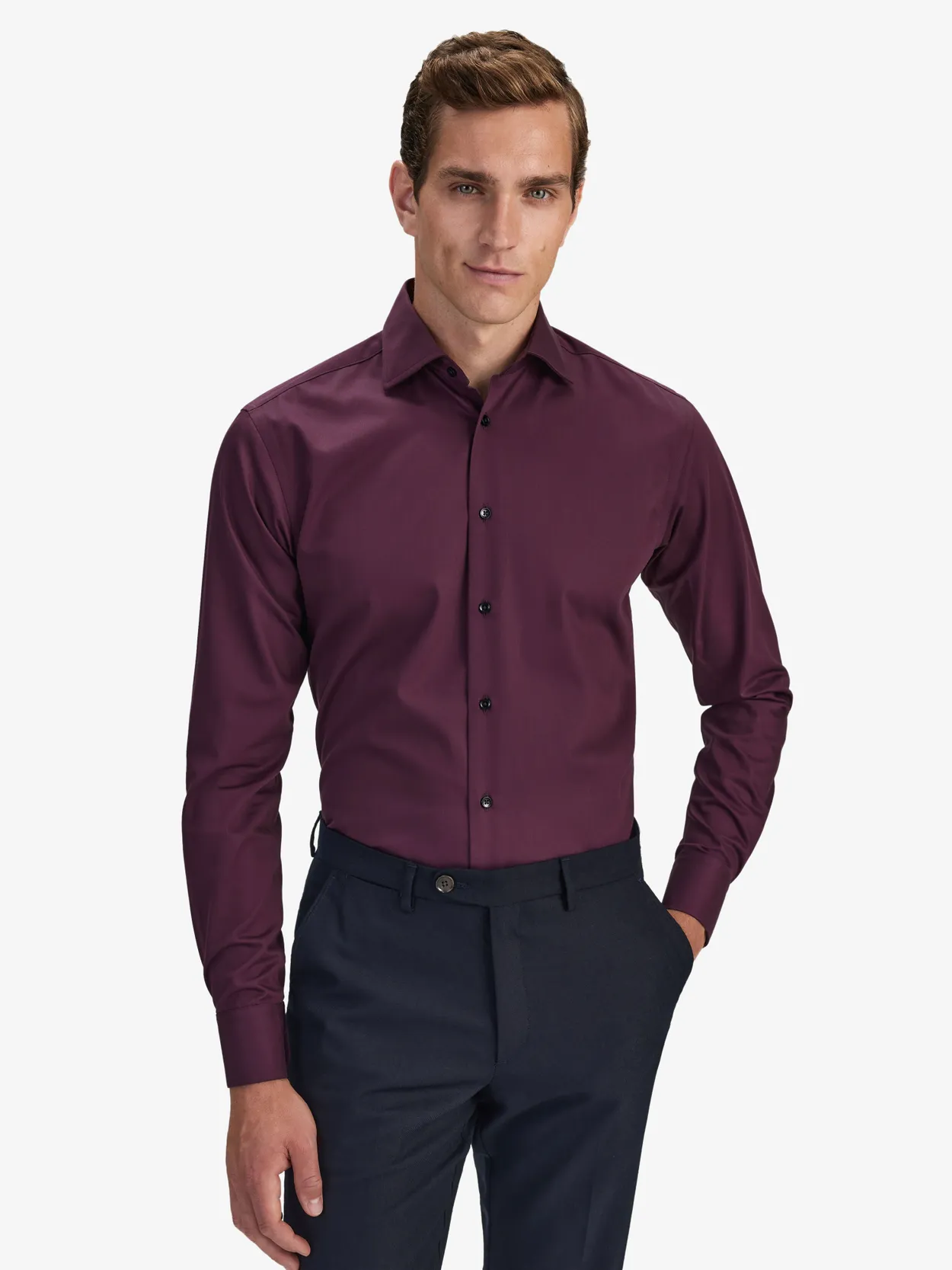 Dark purple mens 2025 dress shirt