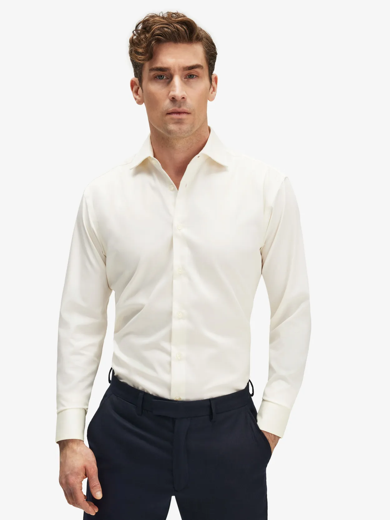 hane Klappe en sælger Skjorte Twill - Køb online | John Henric