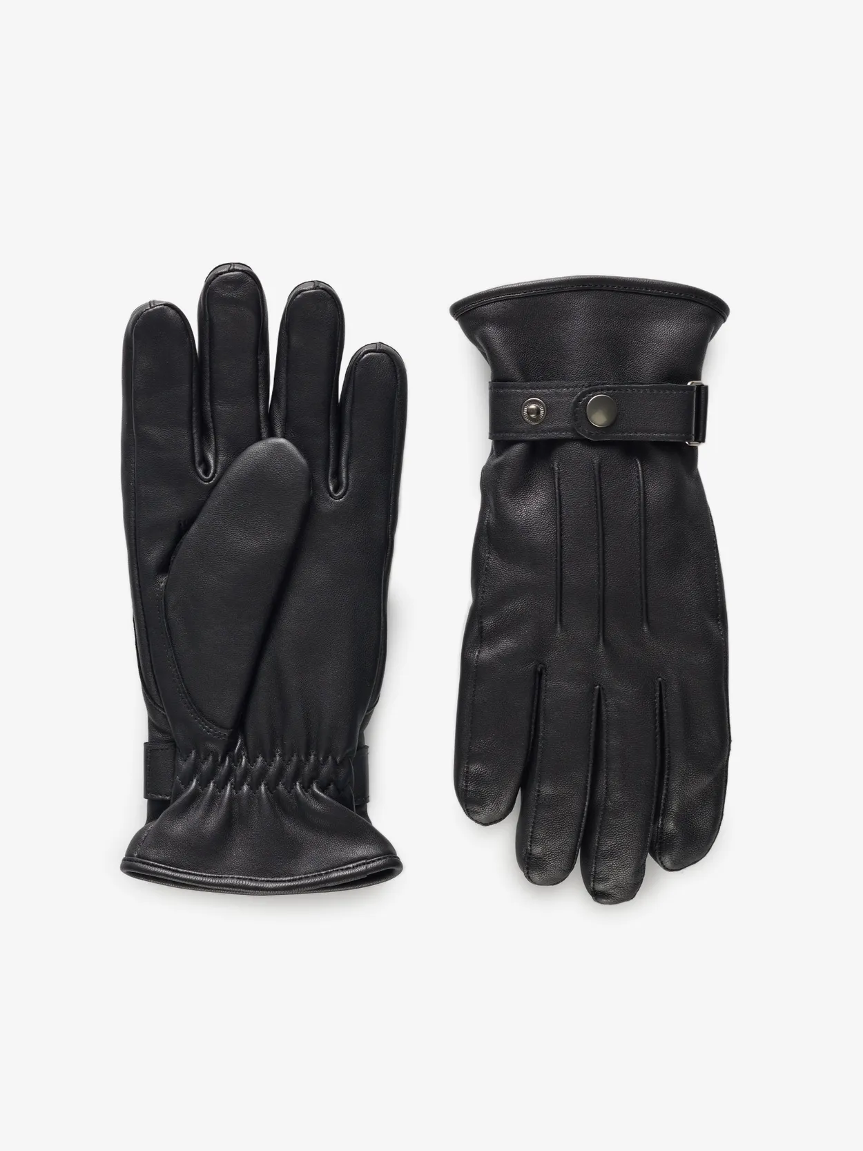 Black Leather Gloves Niseko
