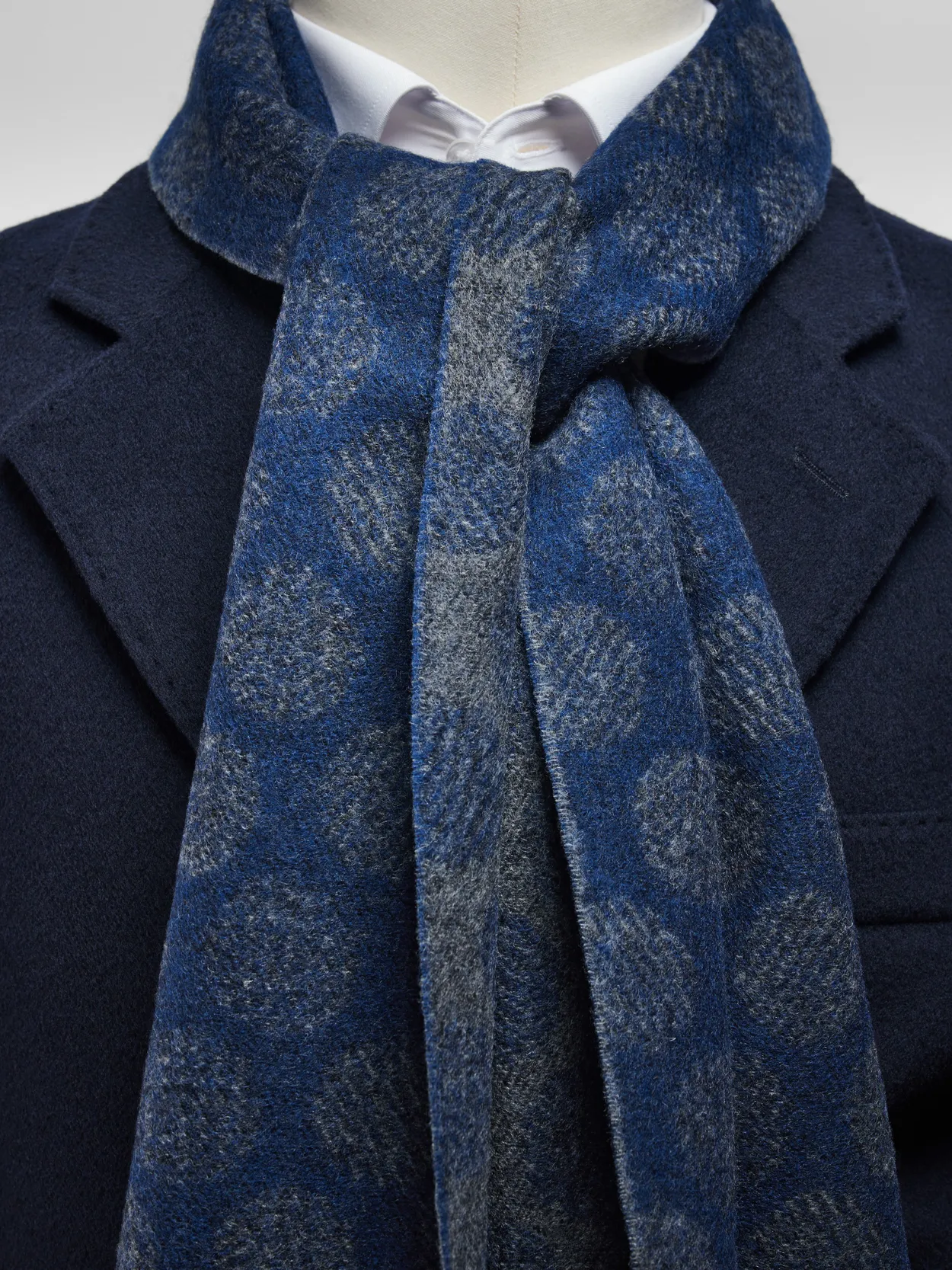 Blue Winter Scarf Wool
