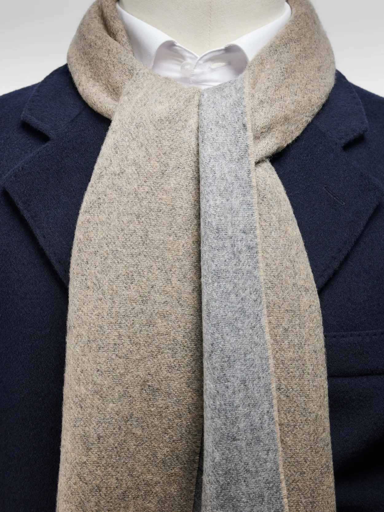 Beige Winter Scarf Wool