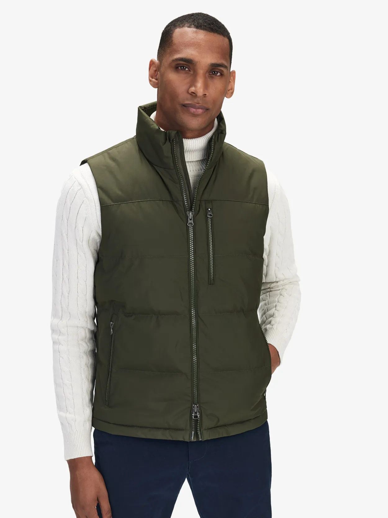 Dark Green Padded Vest - Buy online