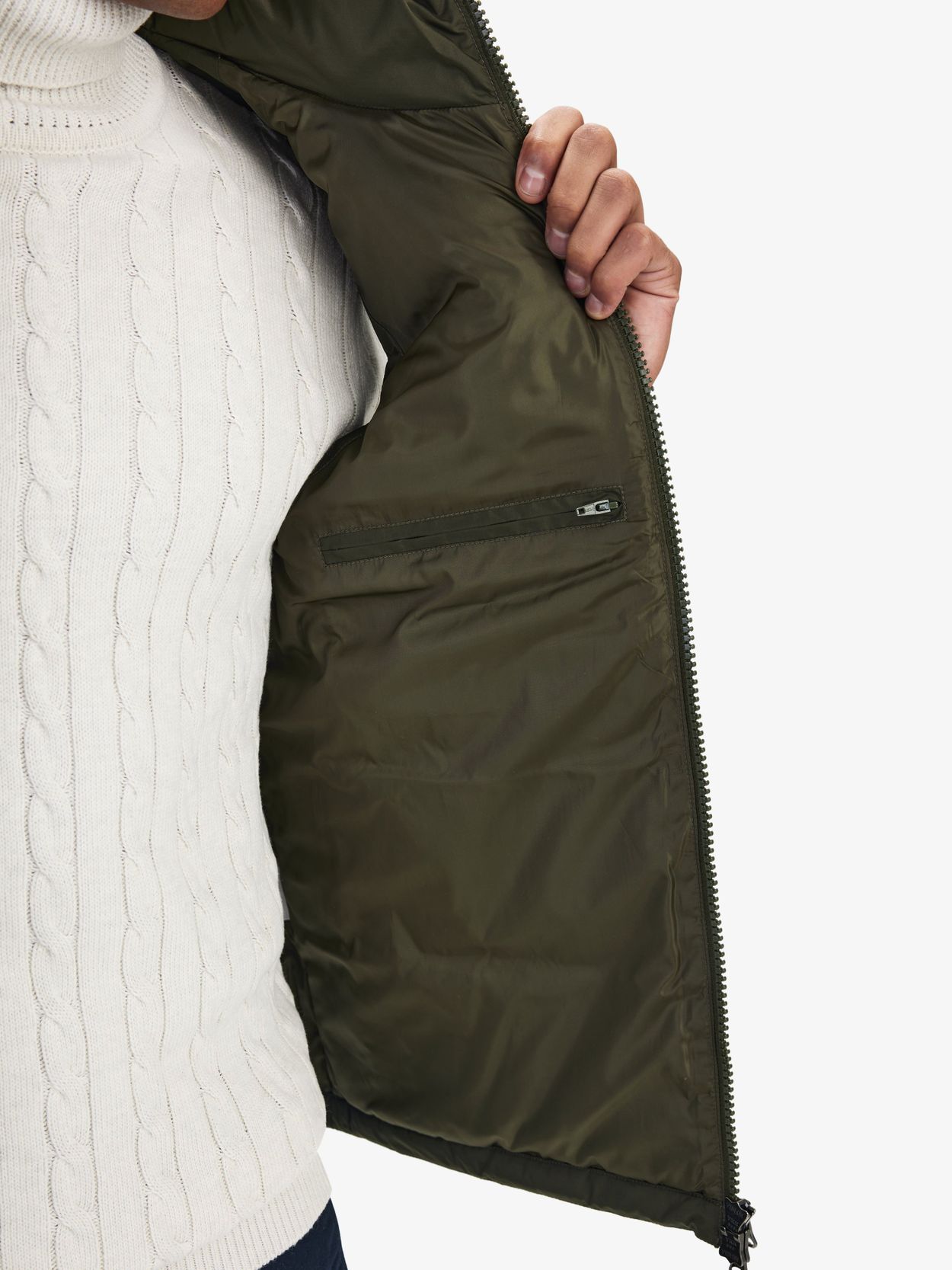 Dark Green Padded Vest - Buy online | John Henric Dark Green Padded Vest - Buy online | John Henric