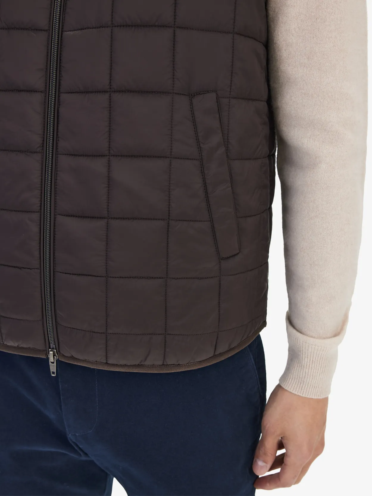 Padded Lightweight Vest - Rust brown - Men