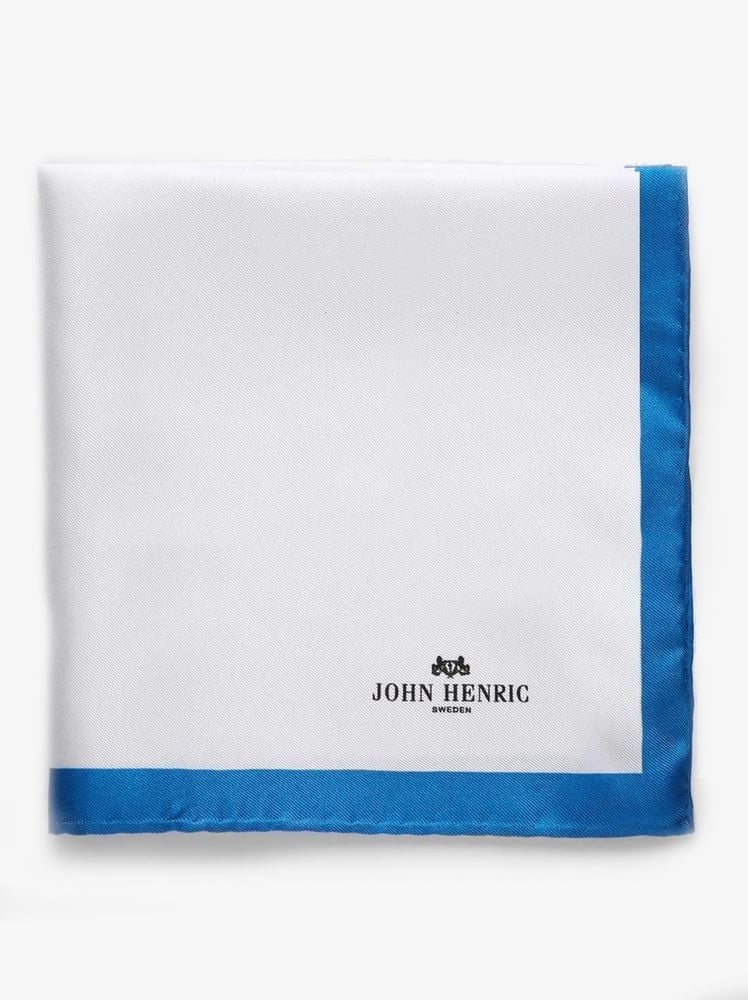 Blue & White Pocket Square