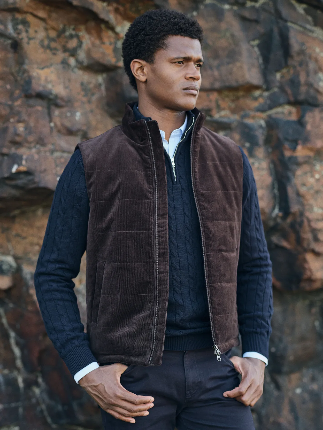 Corduroy Vest Buy online John Henric