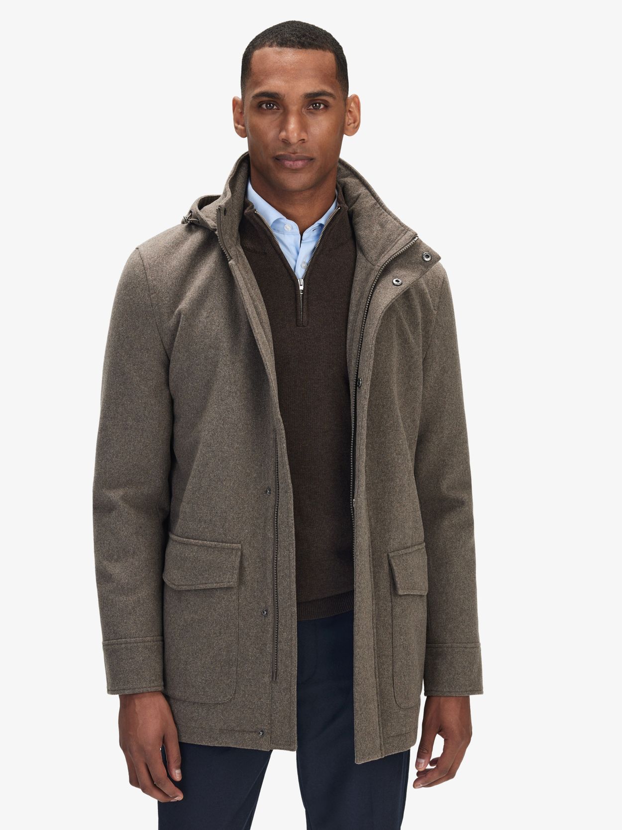 Men's 2025 hooded overcoat