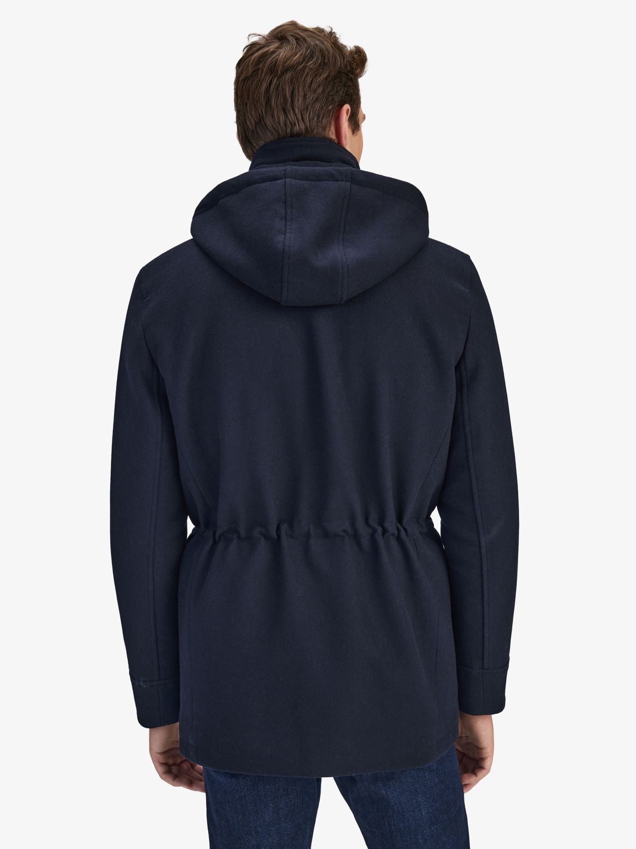 Navy blue discount jacket with hood