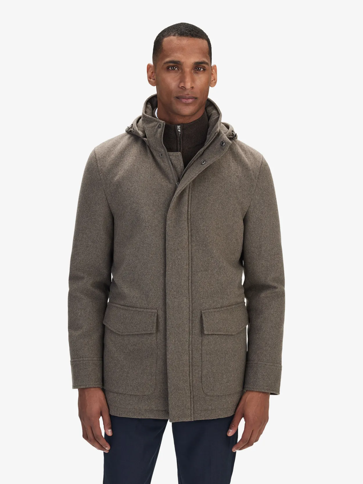 Hooded wool jacket mens on sale