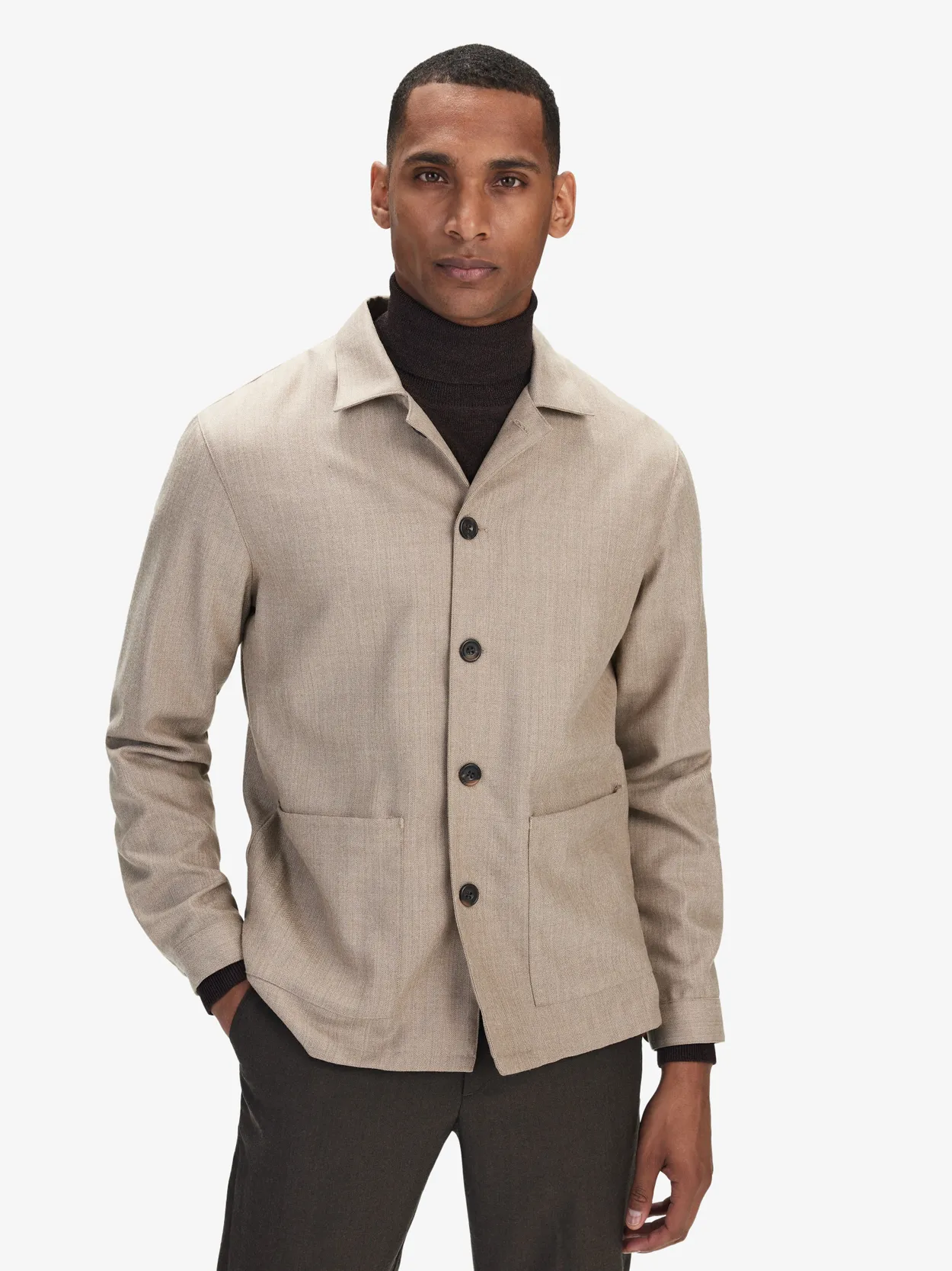 Mens sale wool overshirt