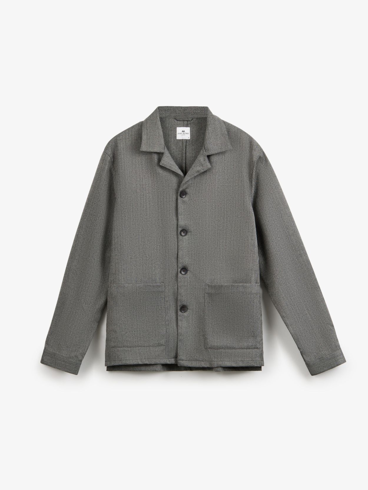 Grey Overshirt Herringbone - Men's overshirt wool - Buy online