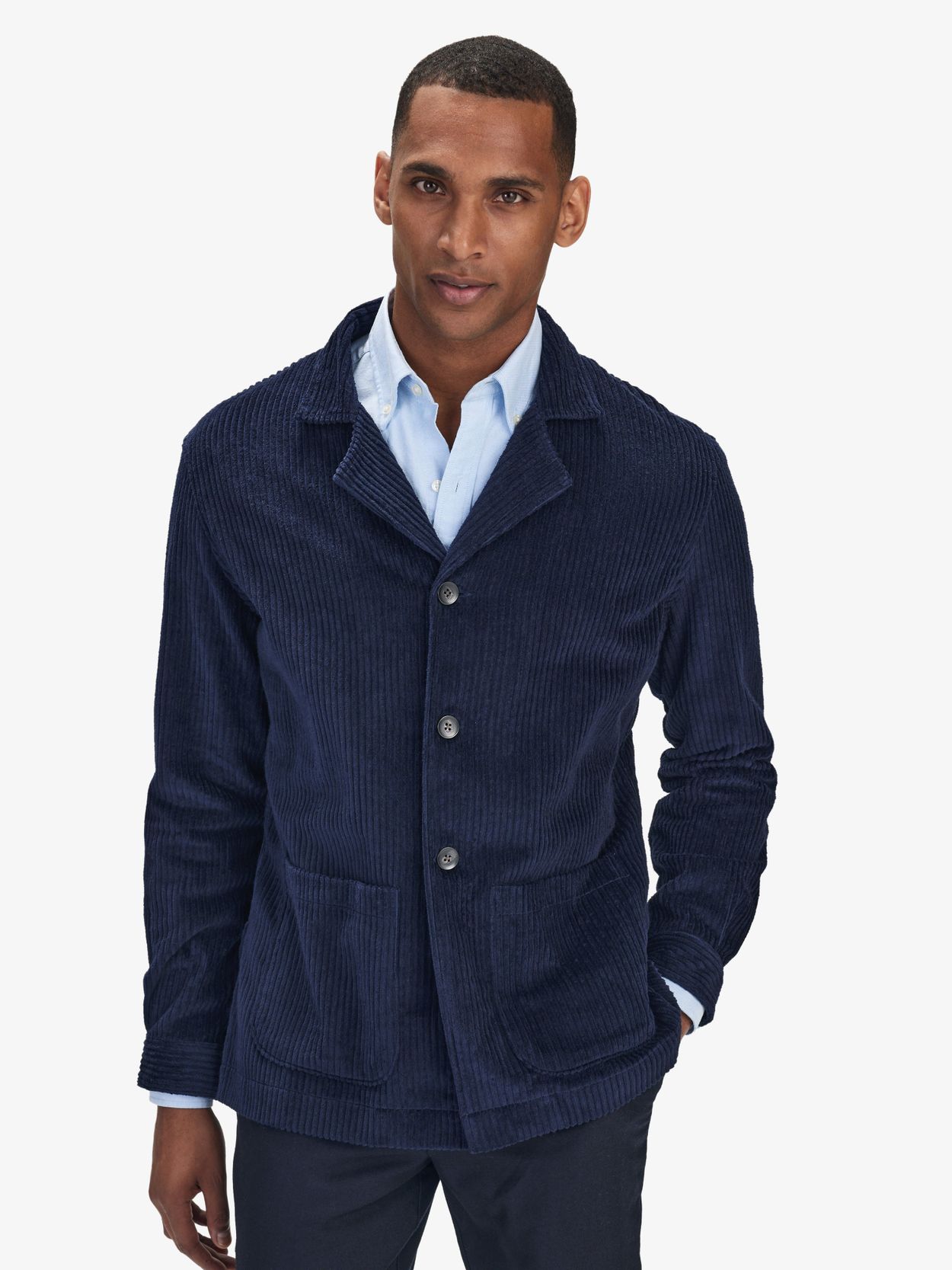 Dark blue corduroy clearance jacket