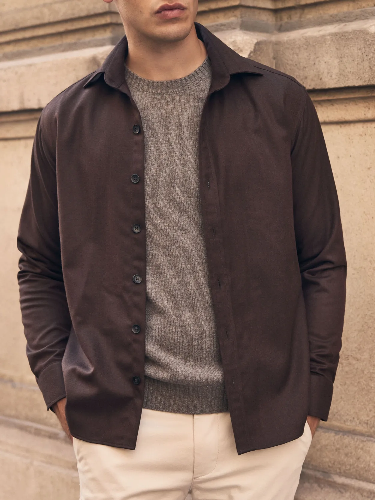 Brown Wool Shirt