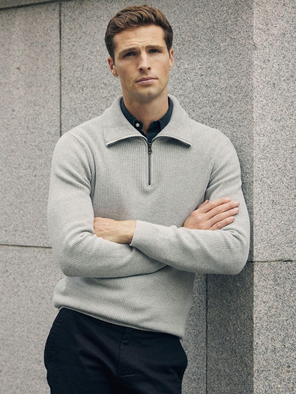 Men's sweater hot sale with zipper