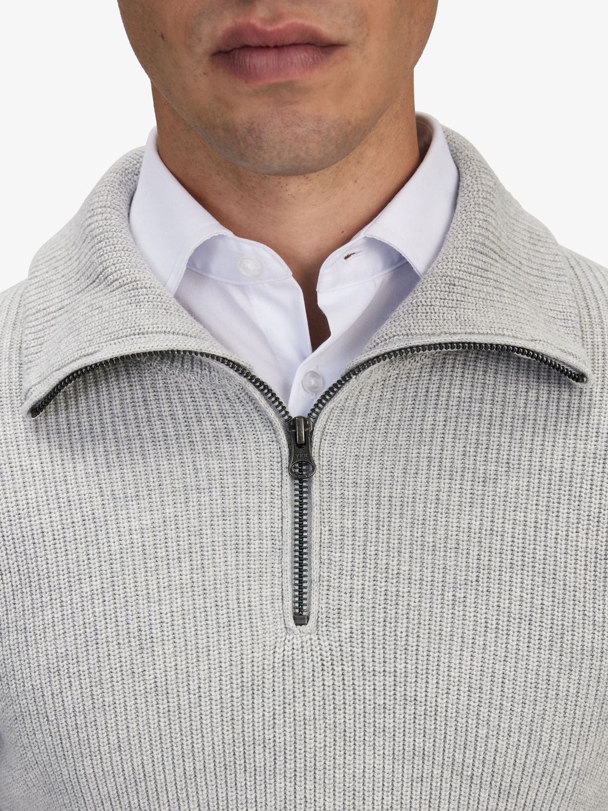 Grey store zipper sweater