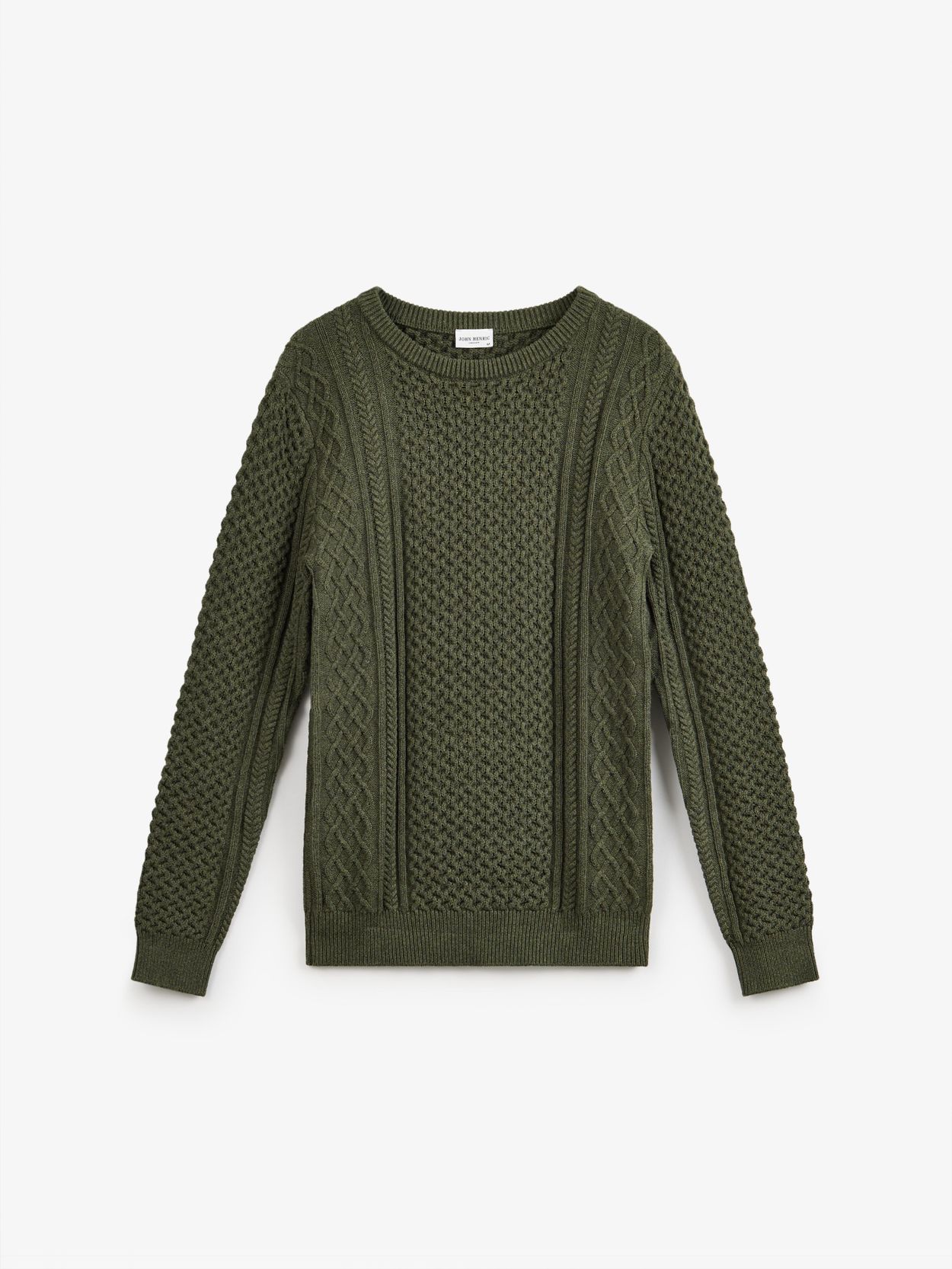 Olive green outlet cable knit sweater