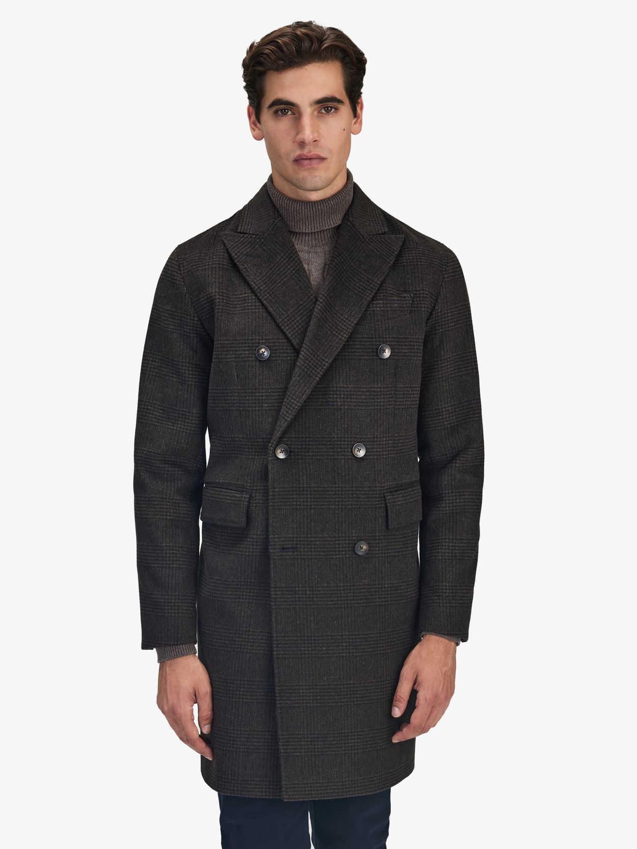 Mens double breasted cashmere cheap overcoat