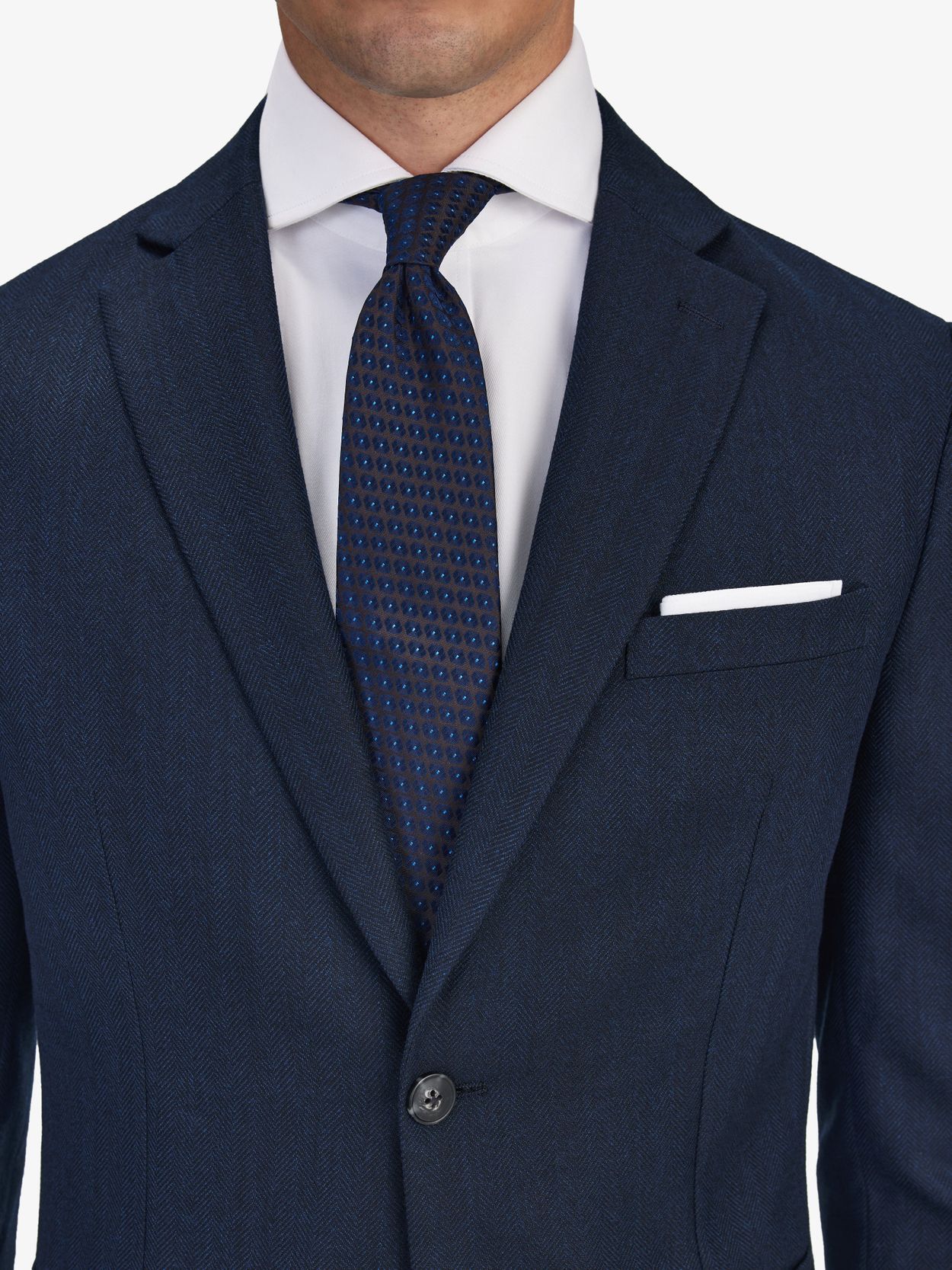 Dark blue wool store suit