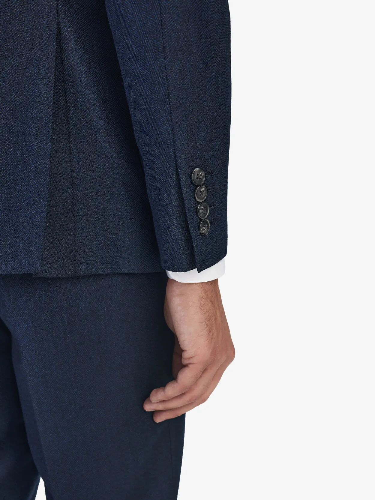 Men's Navy Sablé Pure Wool Suit