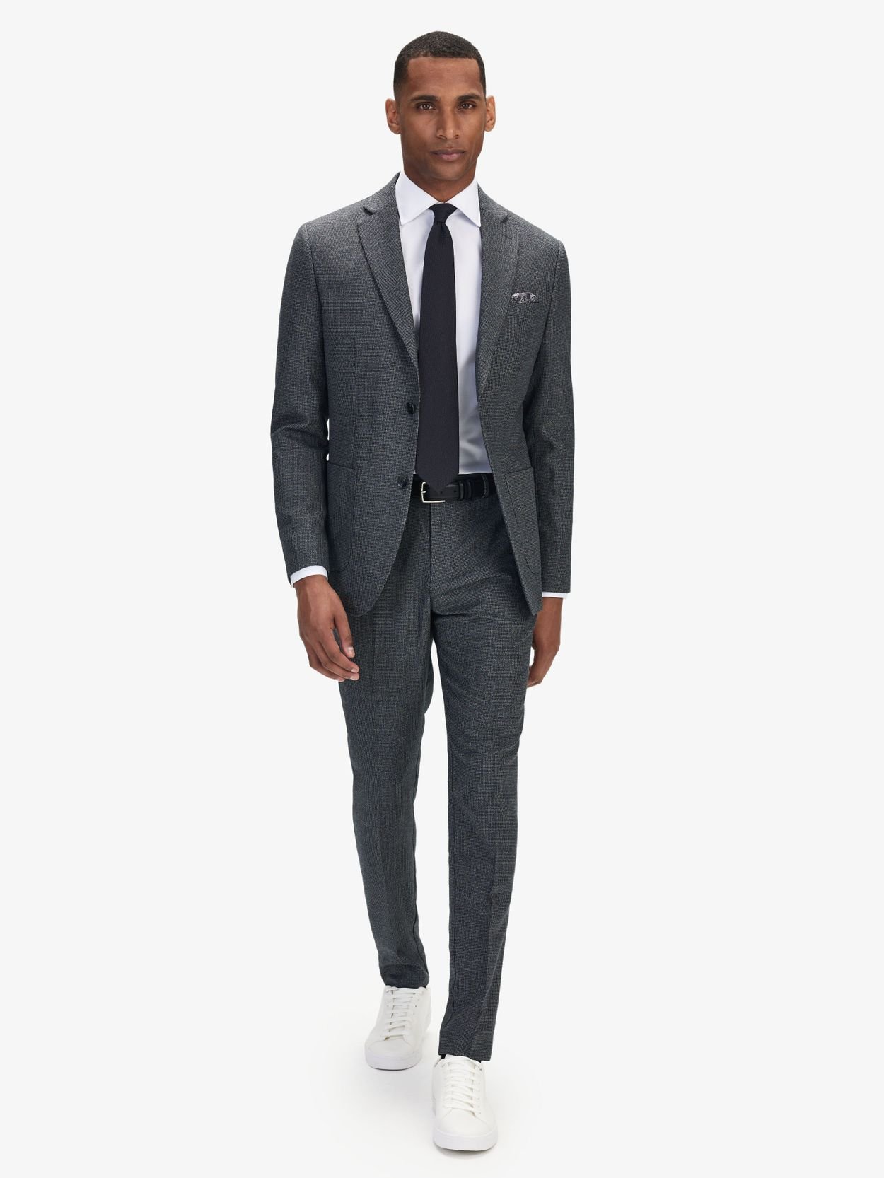 Grey & Black Wool Suit