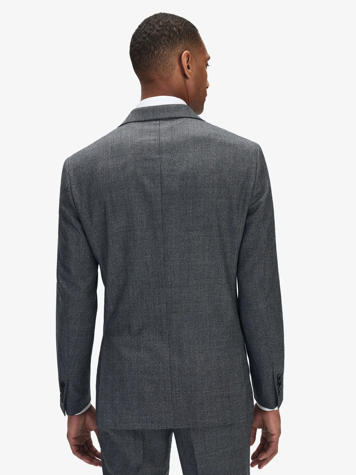 Image number 8 for product Anzug aus grauer und schwarzer Wolle