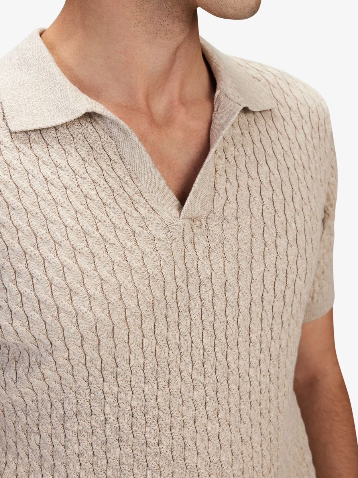 Cotton Polo Rib Sweater - Buy online | John Henric Cotton Polo Rib Sweater - Buy online | John Henric