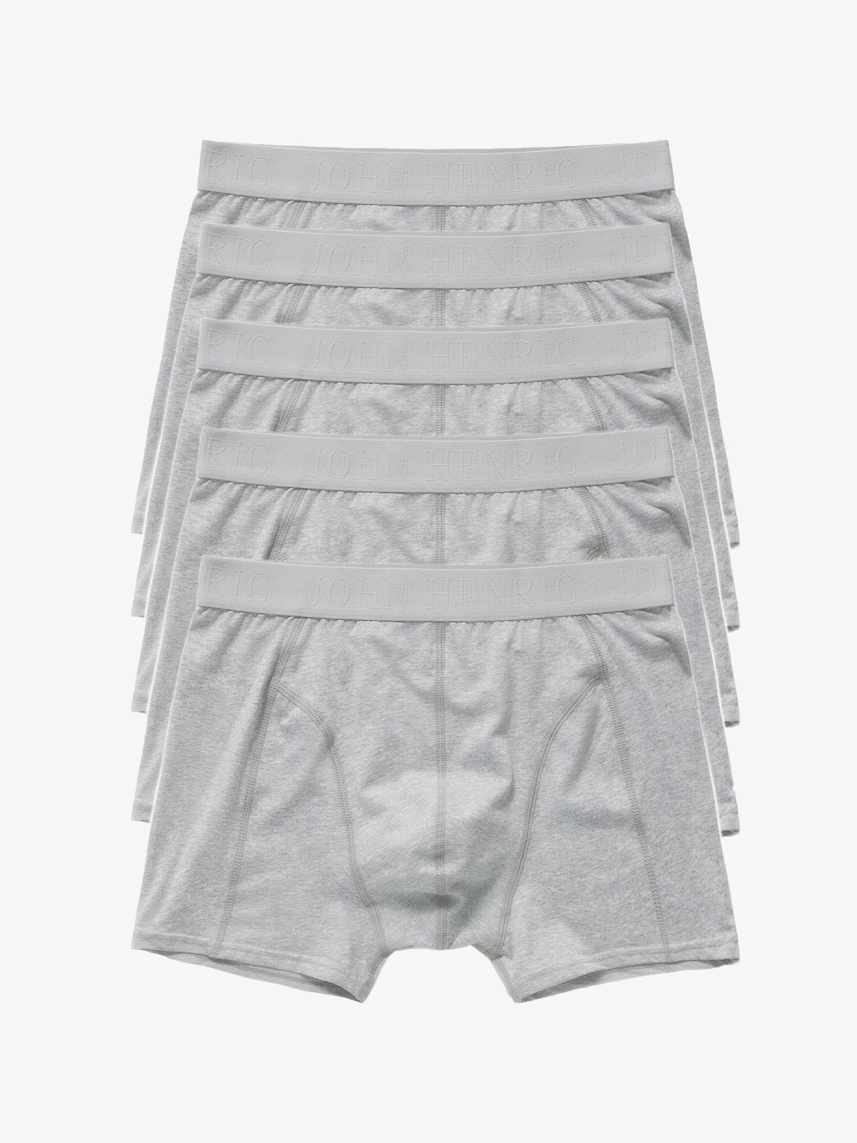 5-Pak Lysegrå Boxershorts