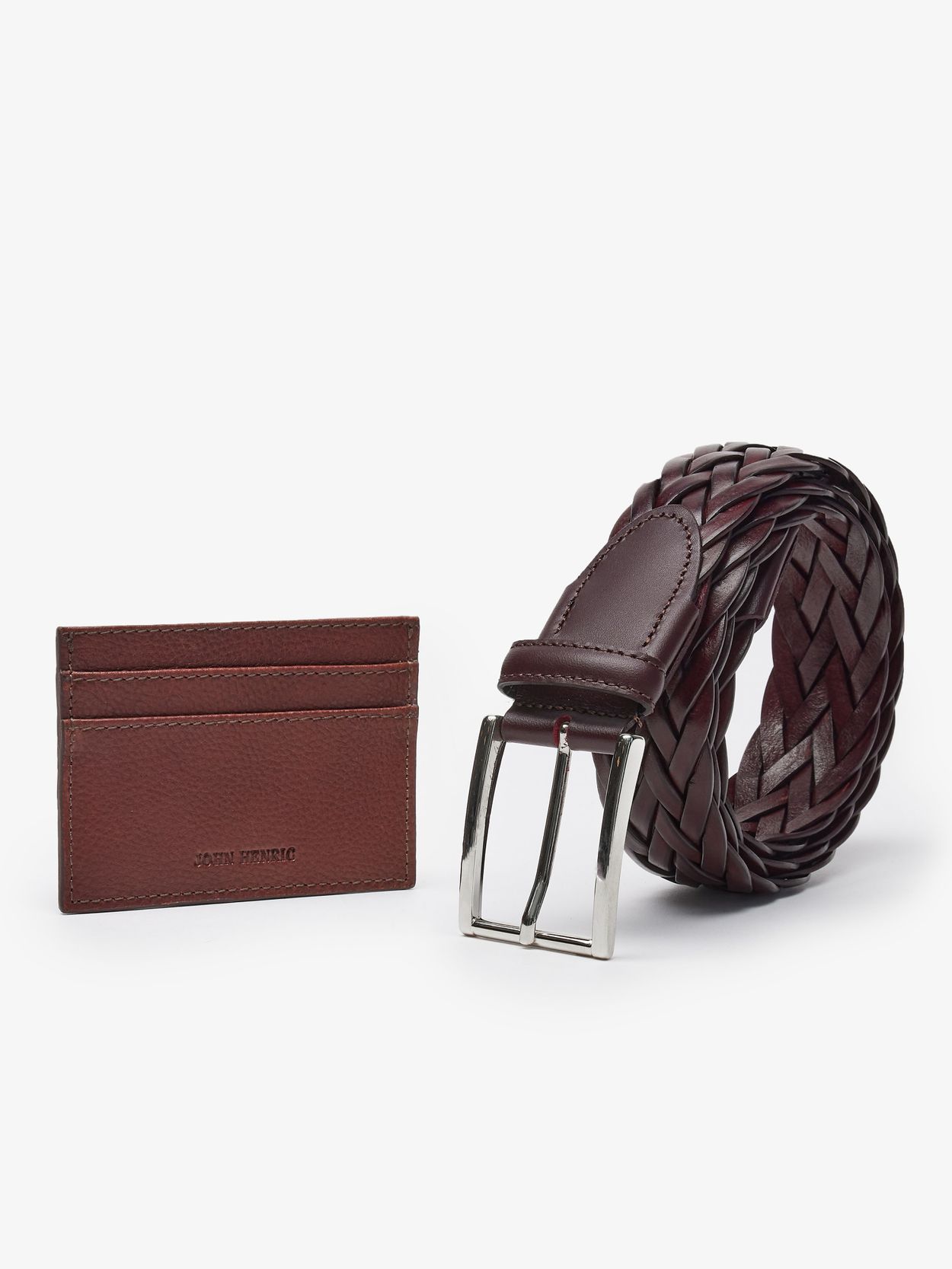 Brown Leather belt & Cardholder