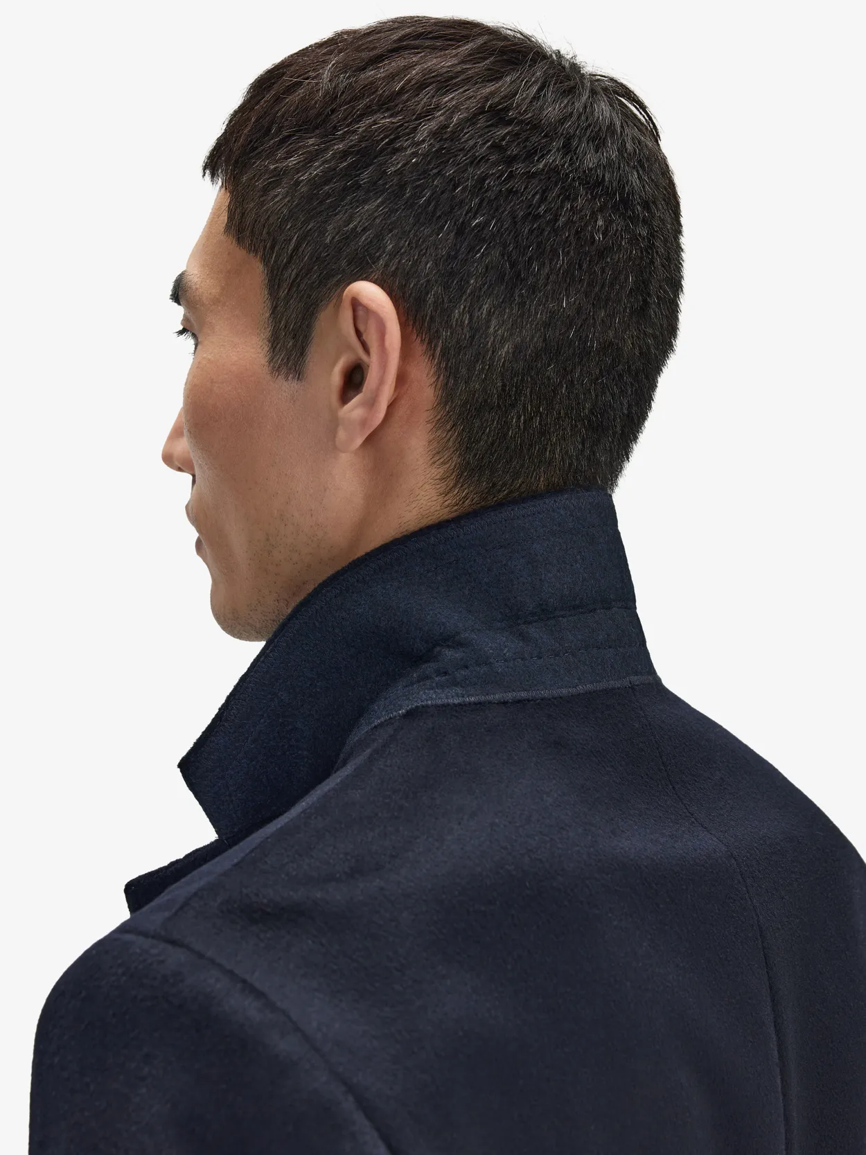 Image number 4 for product Blue Cashmere Coat & Scarf