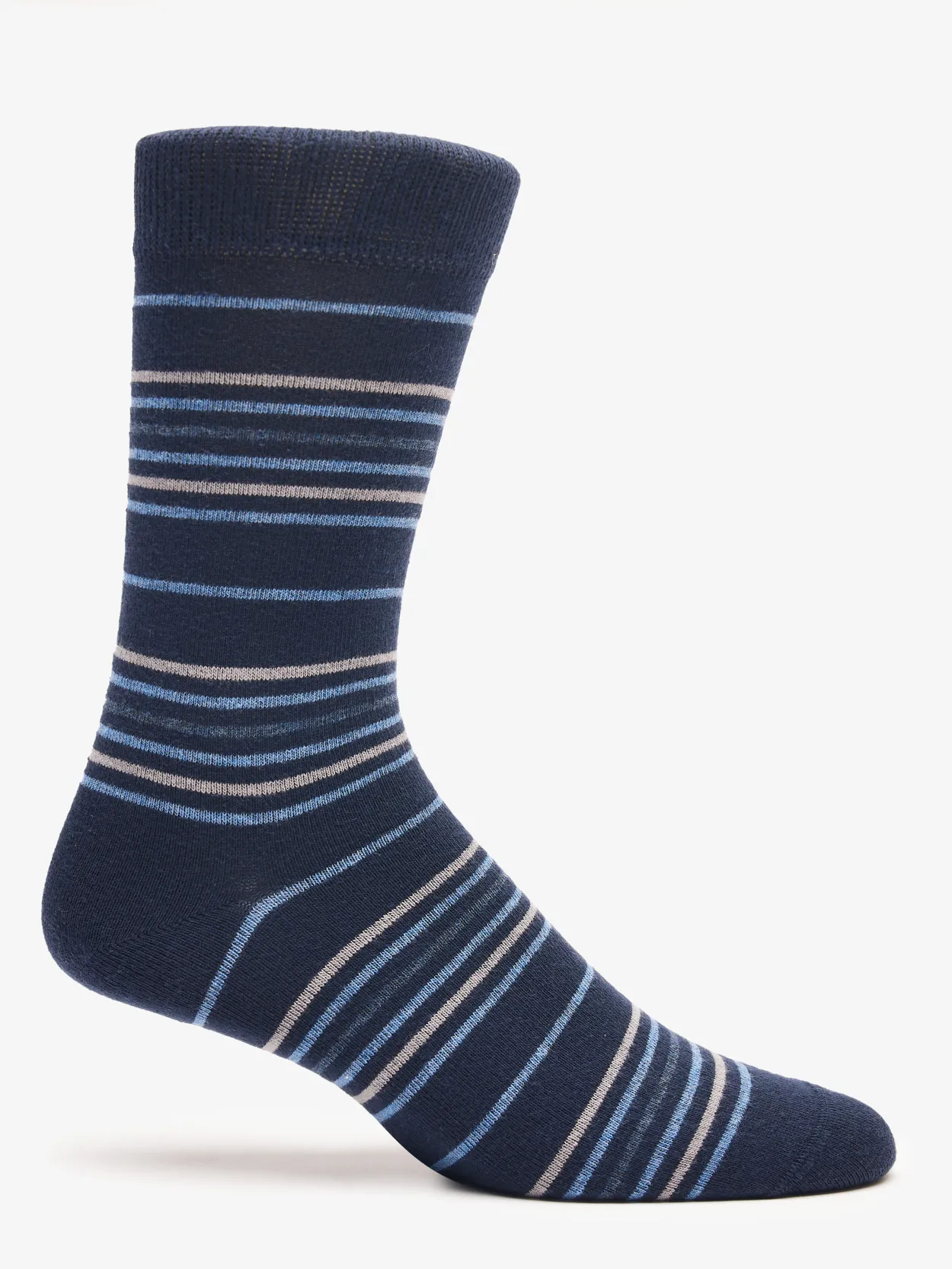 Navy Blue Socks Multi Stripe