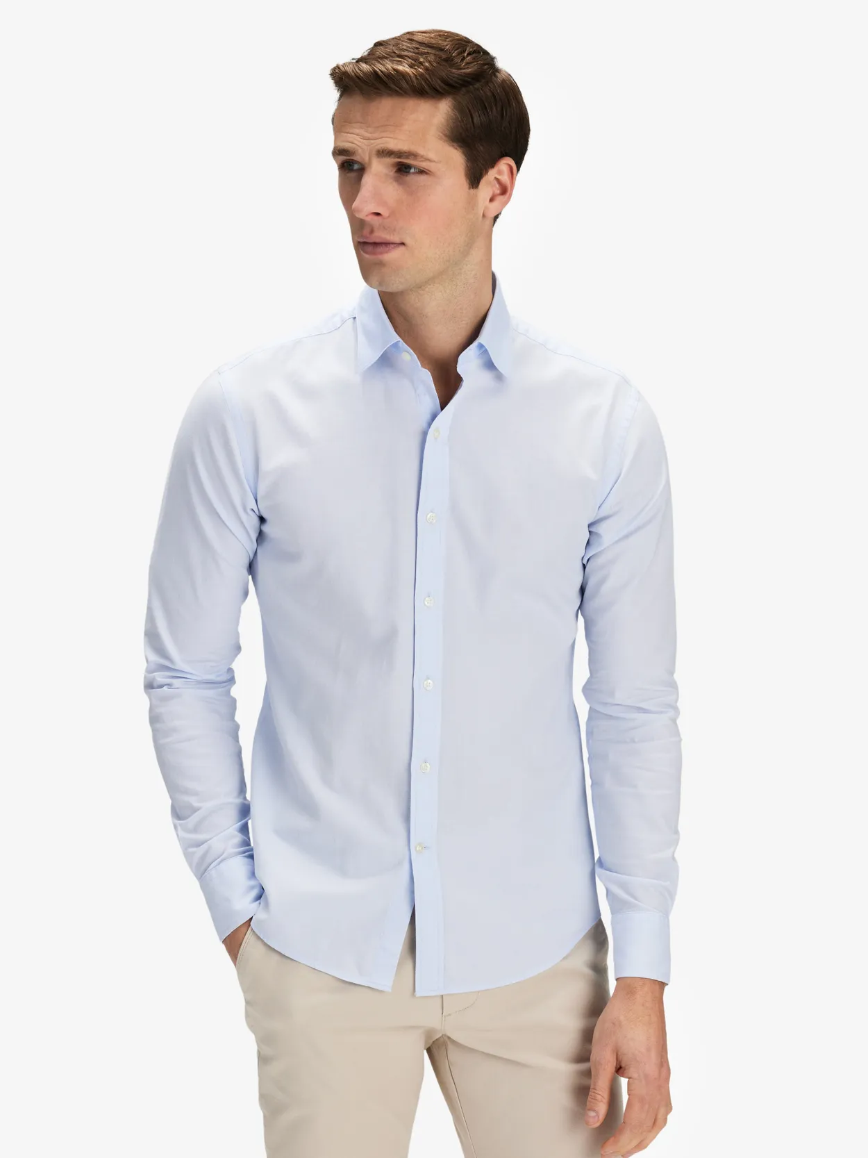 Chemise Unie Bleu Moyen