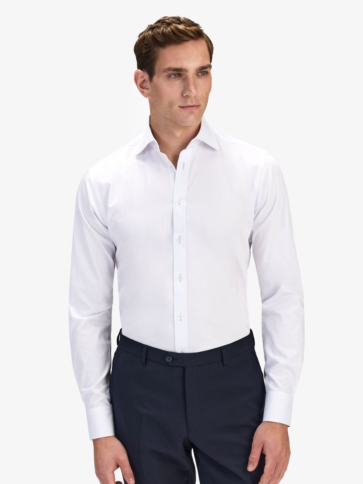 Chemise Blanche Contrastée