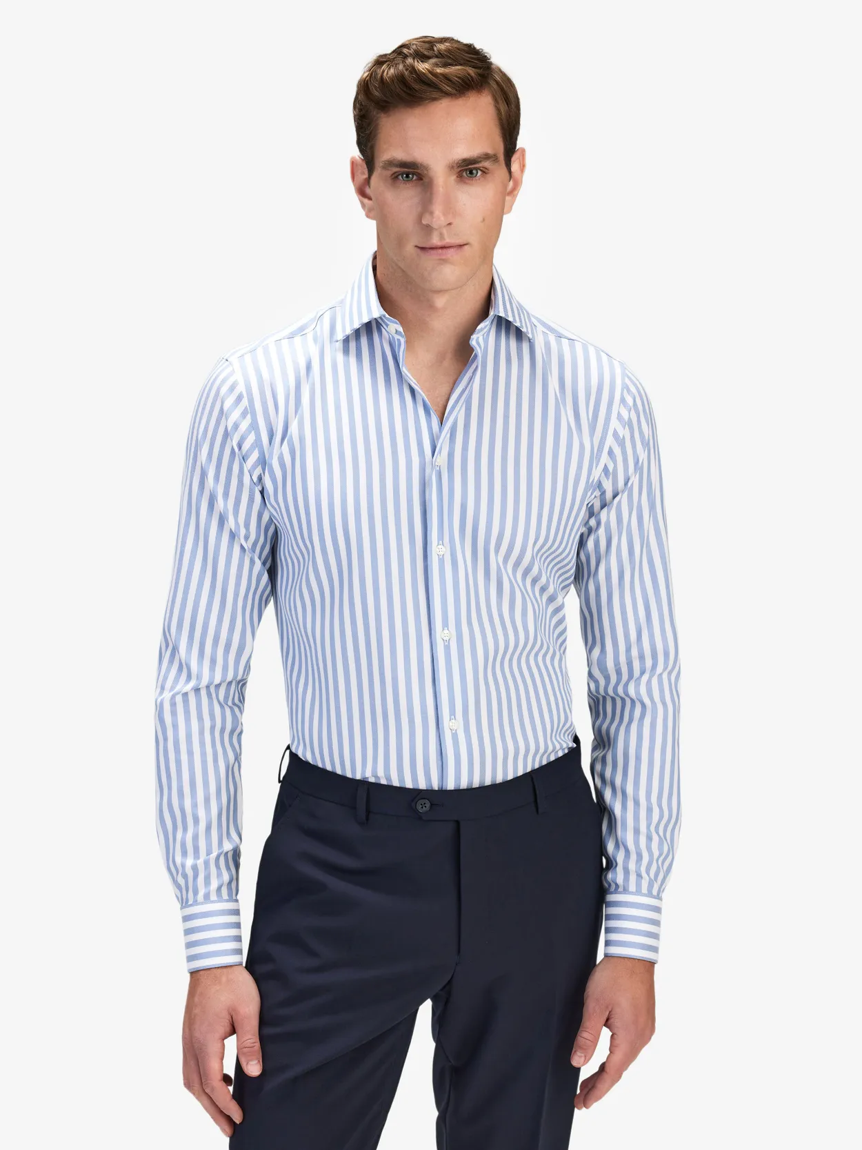 Chemise à Rayures Bleues