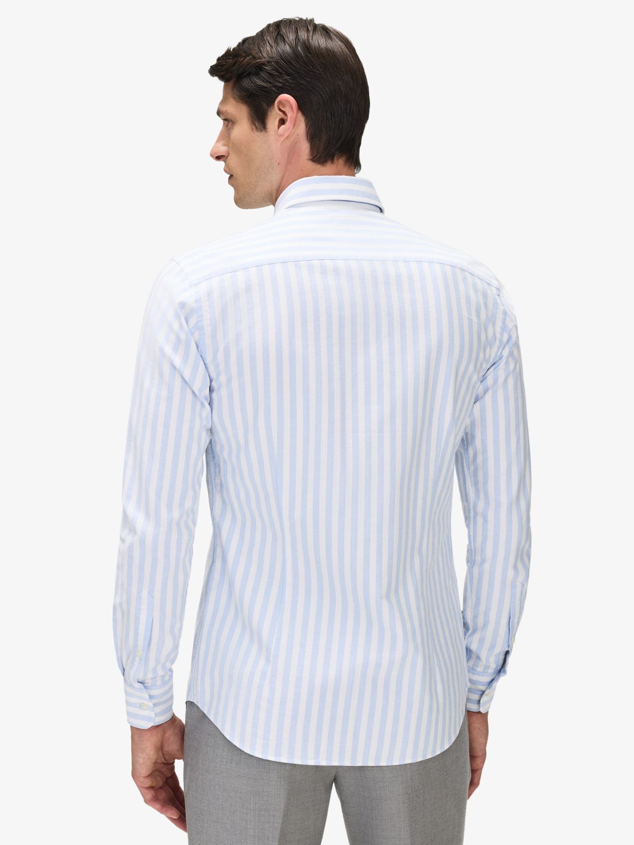 chemise homme décontracté manches longues bleu clair gris gris clair