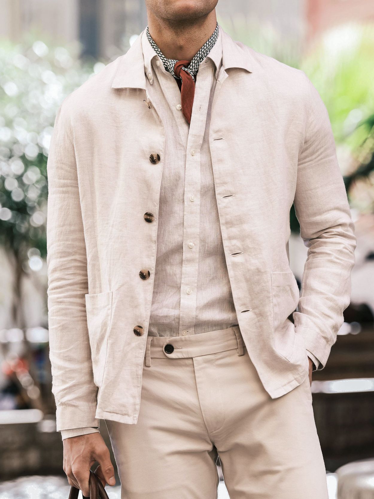 Sand Linen Overshirt