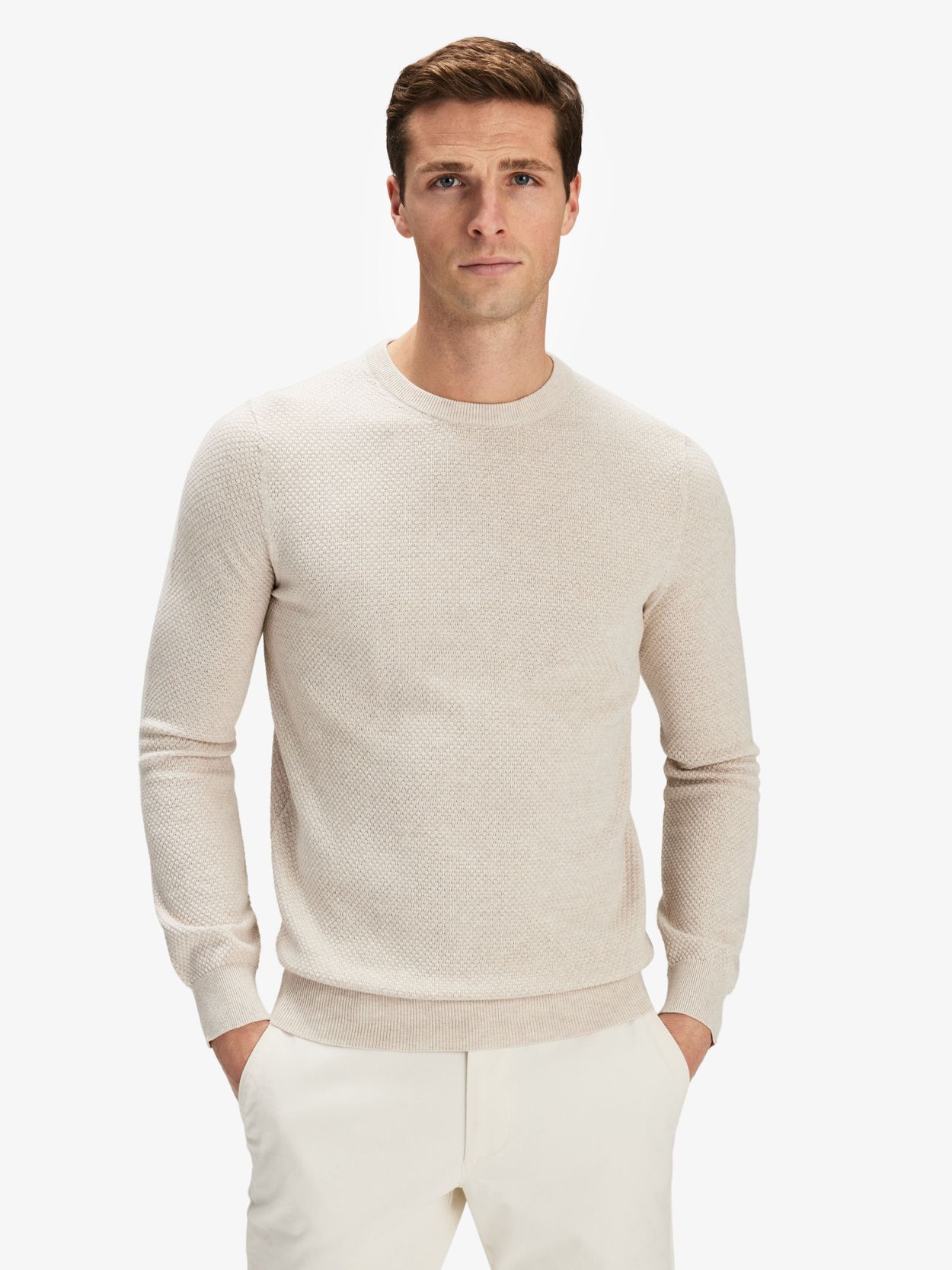 Beige Cotton Sweater