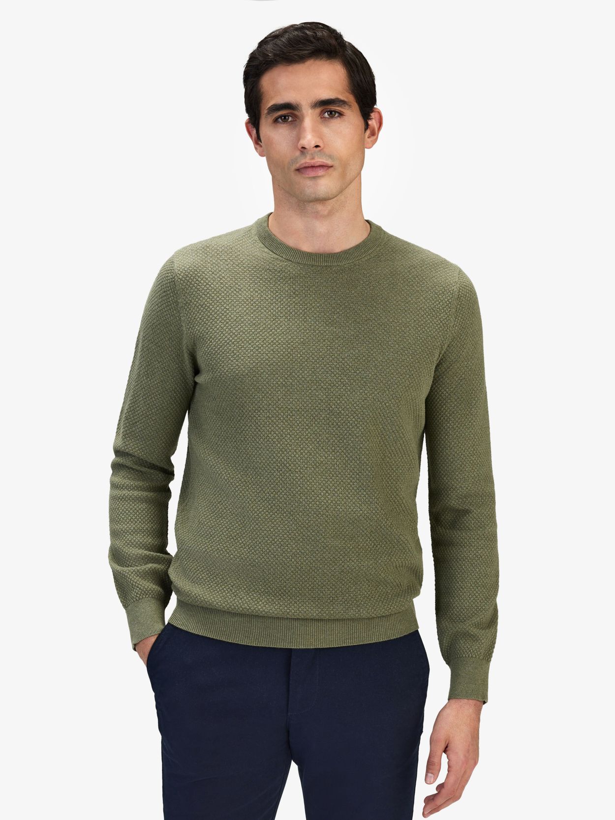 Olive Green Cotton Sweater