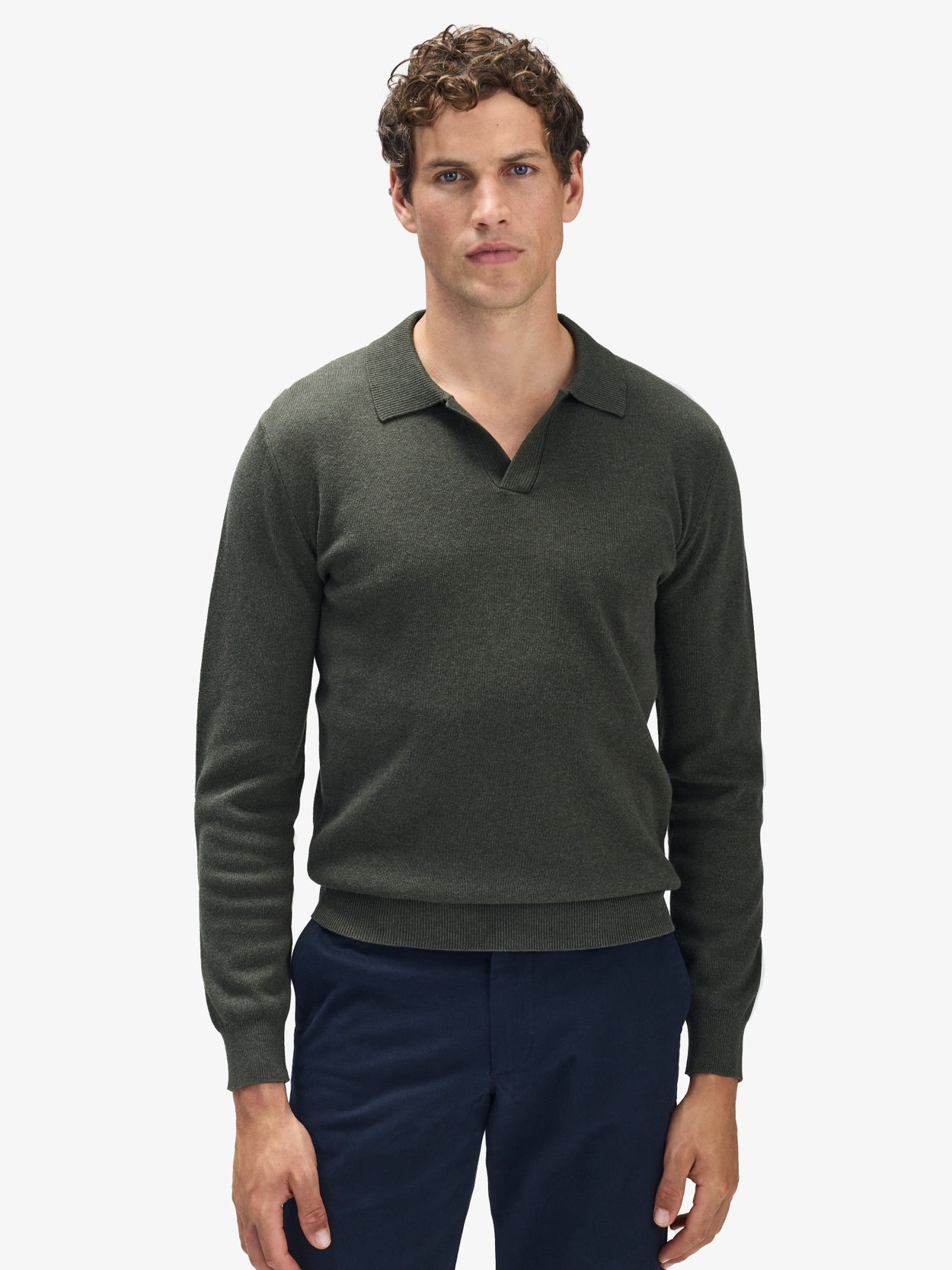 Grüner Polo Pullover