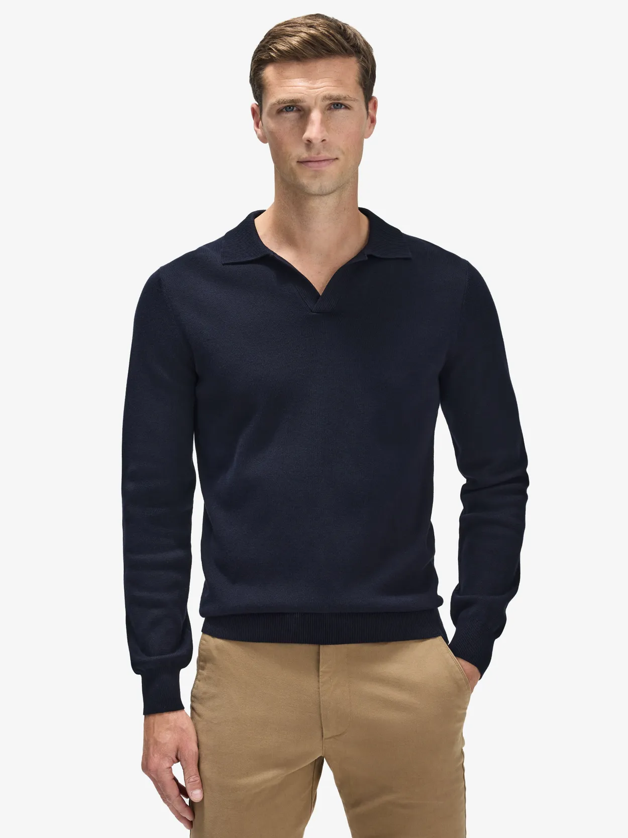 Taupe Polo Pullover