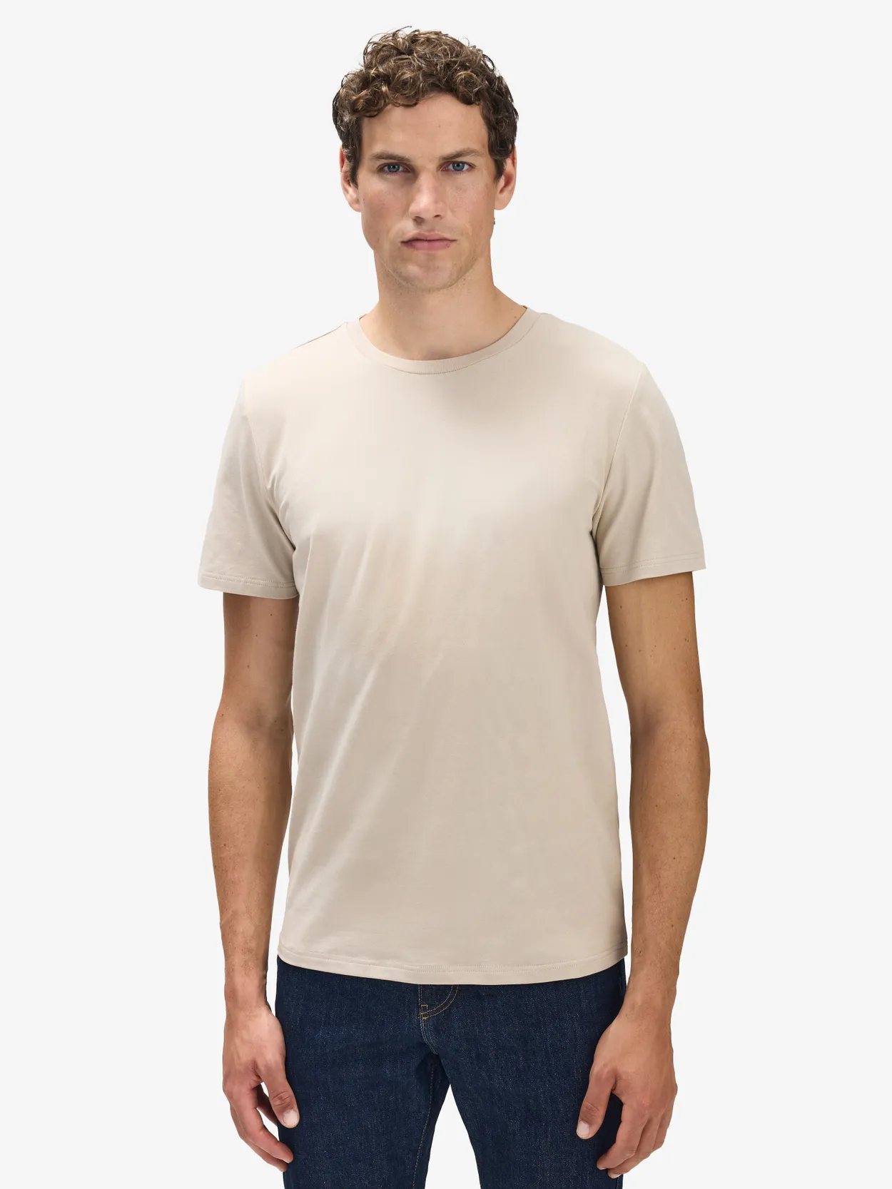 T-shirt en coton beige