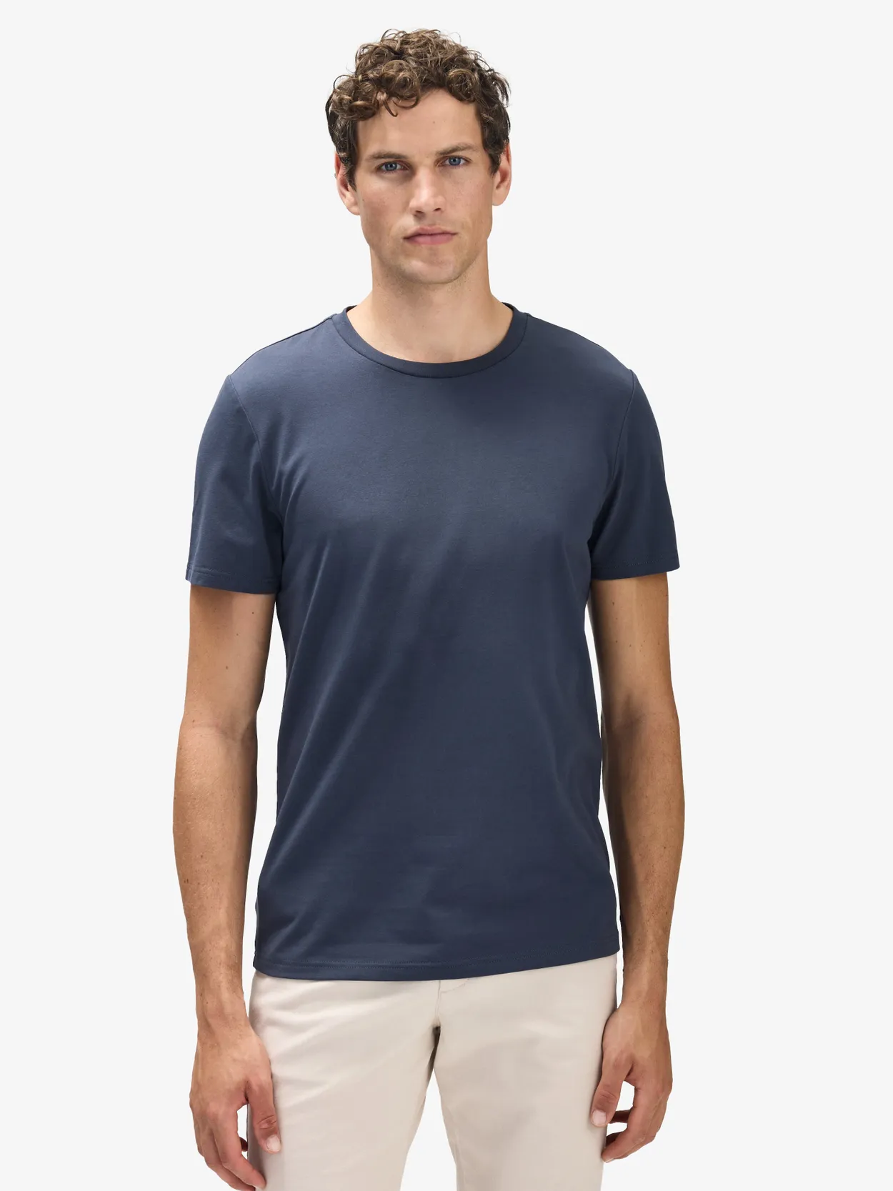 Blue Fitted Stretch T-shirt Brett