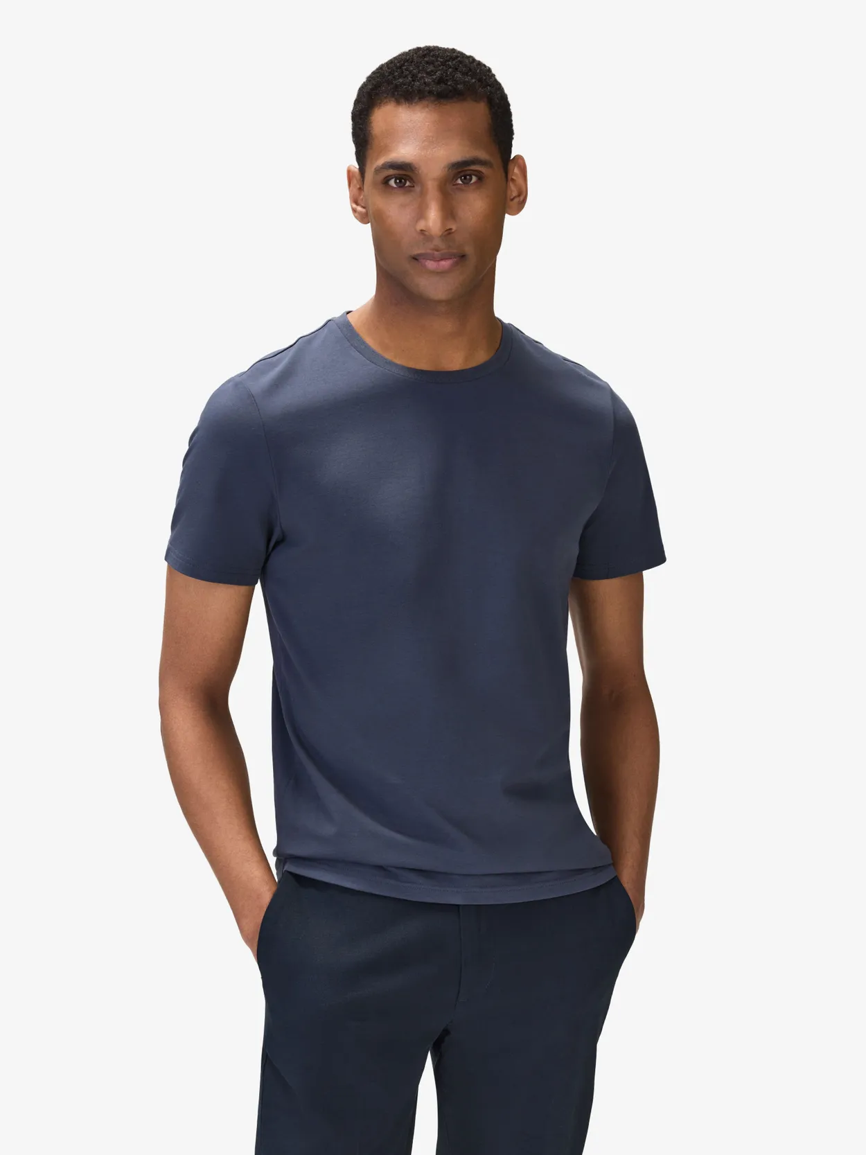 Blue Fitted Stretch T-shirt Brett