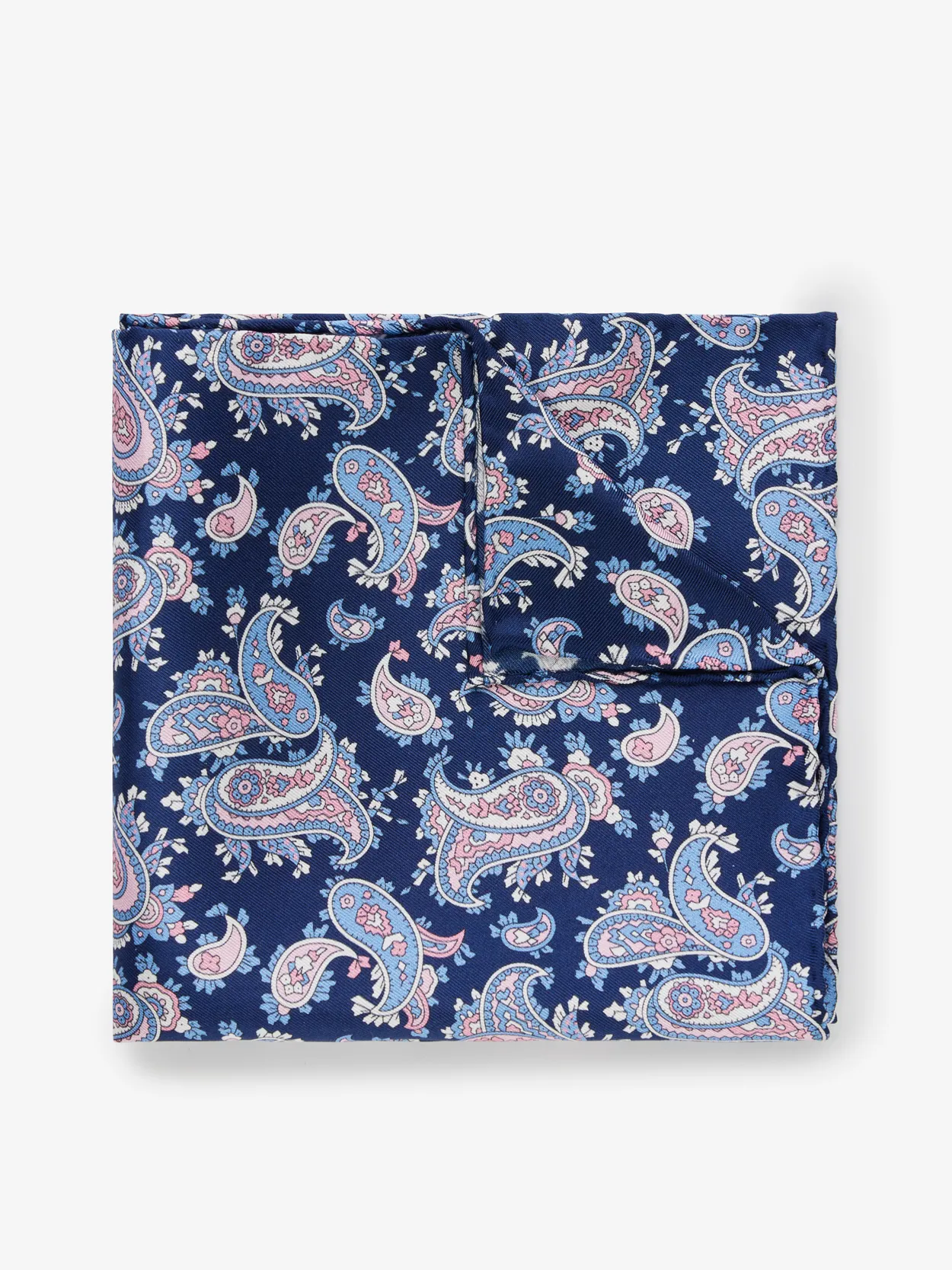 Pochette de Costume Bleu Marine Paisley