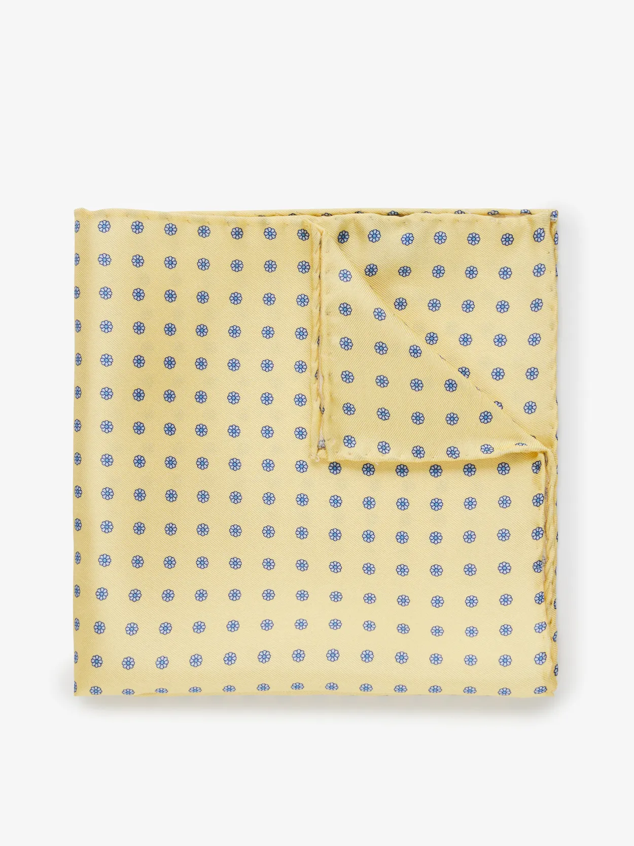 Yellow Pocket Square Floral