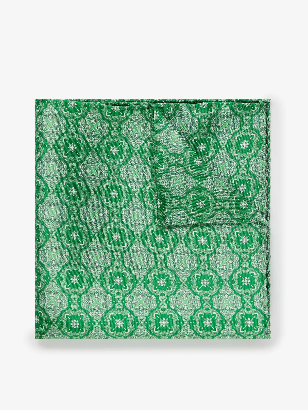 Green Pocket Square Geometric