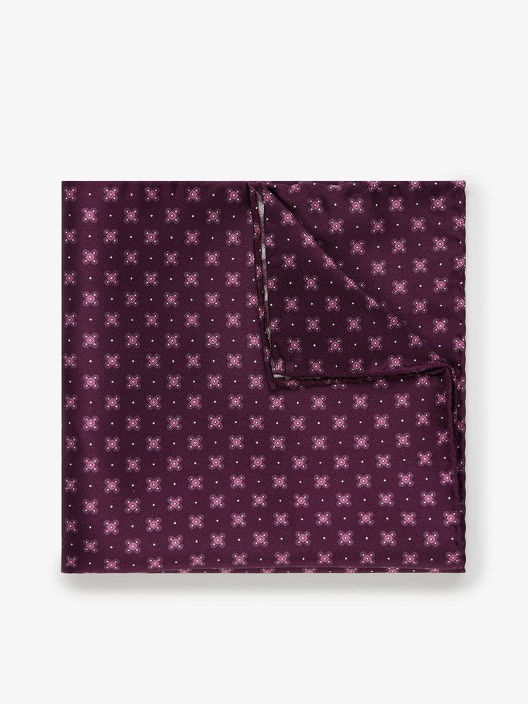 Pochette En Soie Dandy Bordeaux – Fabriquée En Italie – Segni Et Disegni