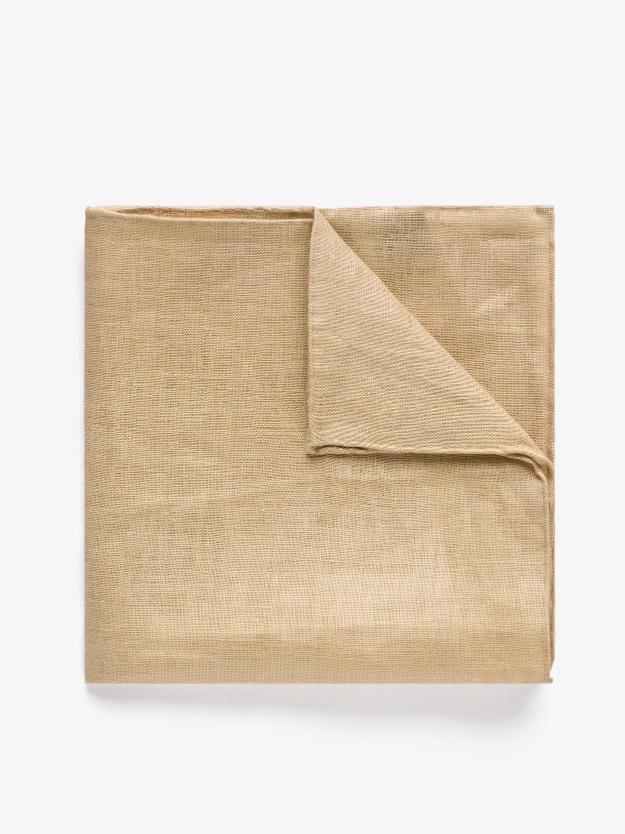 Beige Pocket Square Linen