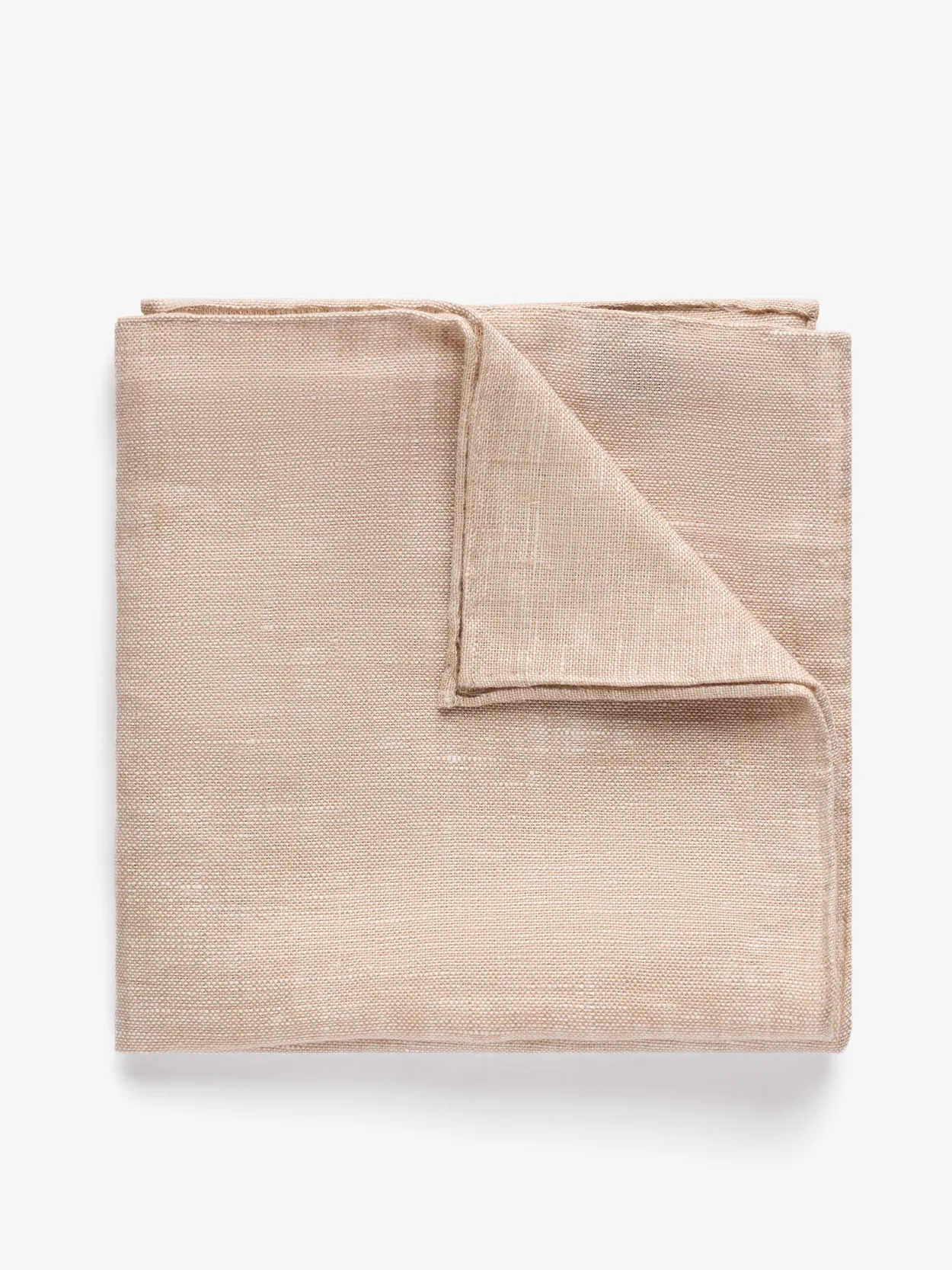 Light Brown Pocket Square Linen