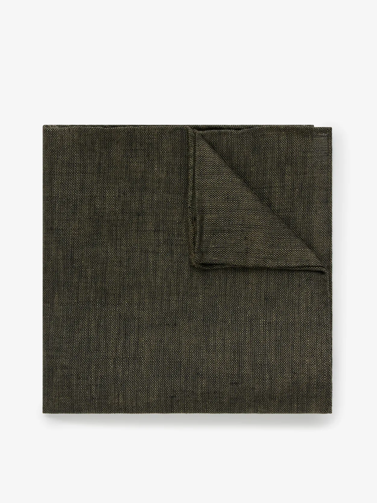 Dark Green Pocket Square Linen